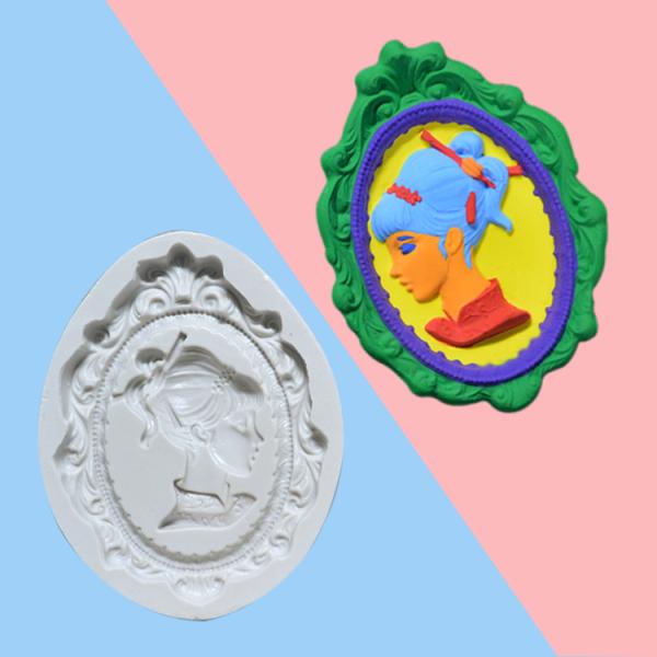 OEM Professional Silicone Baking Molds Para Fondant Woman Shaped