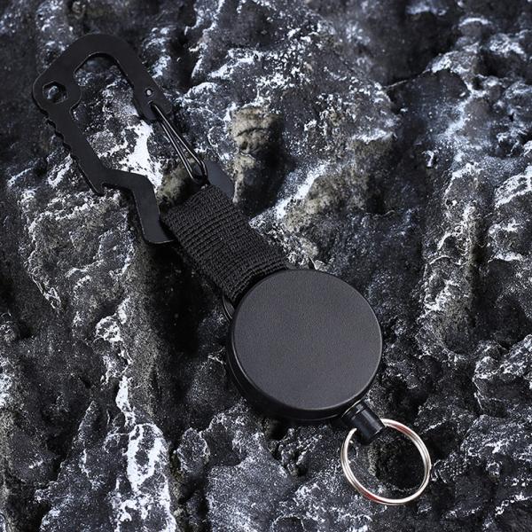 Деи значок катушка наружной тяжелой загрузки выдвижной ключевой цепь расширяемый карабинер 6875