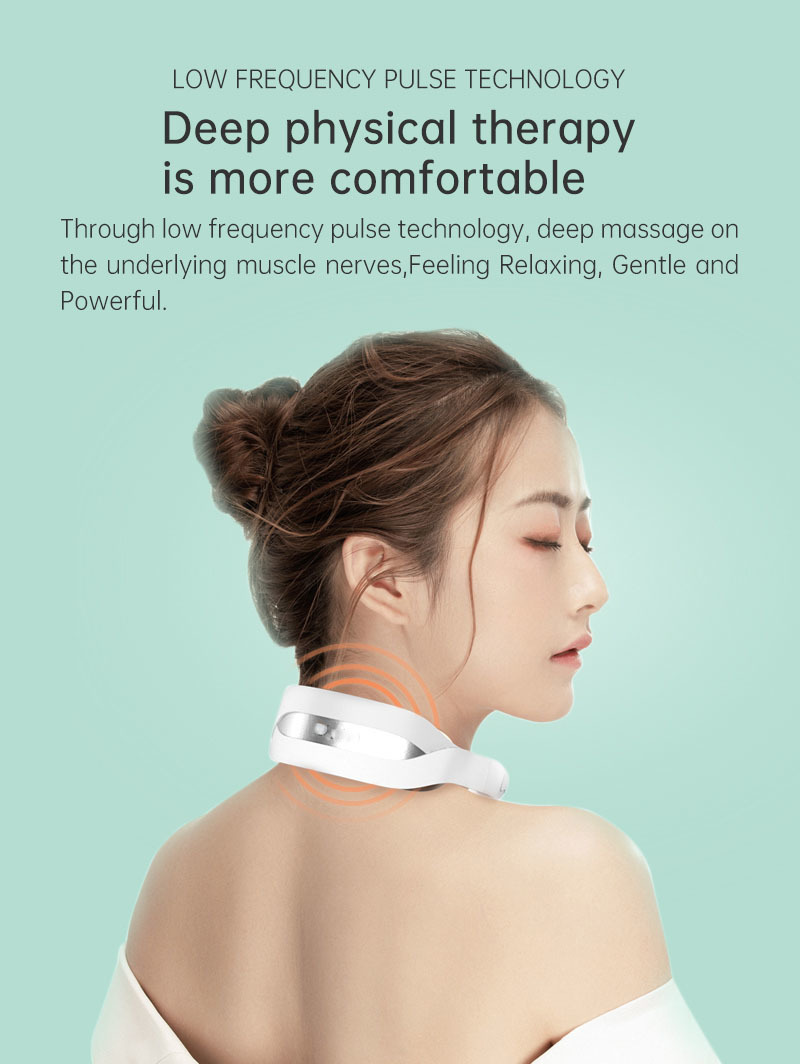 Multifunction Home Office Car Using Low Frequency Pulse 4D EMS Neck Massager