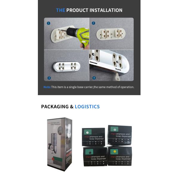 500ML Hotel Wall Mounted Liquid Soap Dispenser / Stainless Steel Liquid Soap Dispenser