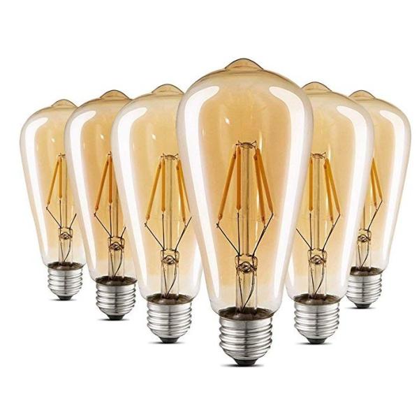 led vintage edison filament light bulb ST64, ST58, A60/A19, T45, G80, G95, G125, B53, C35, T30 bulb