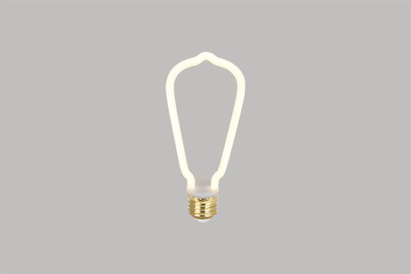 St64 Milky Dim Edison Bulb Warm White Curved Shaped Bulbs 12 V  24 V 220 V