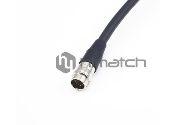 Right Angle Hirose 12 Pin Male Female Connector Cable 5 Meters For Analog Camera