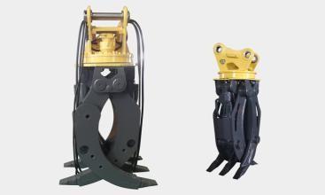 Excavator Log Grab Excavator Attachment  Wooden Grapple  360 Degree Rotation