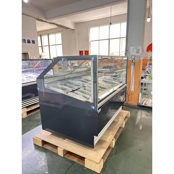 Витрина Gelato мороженое и мороженое Дисплей морозильники с 16 итальянскими сковородками