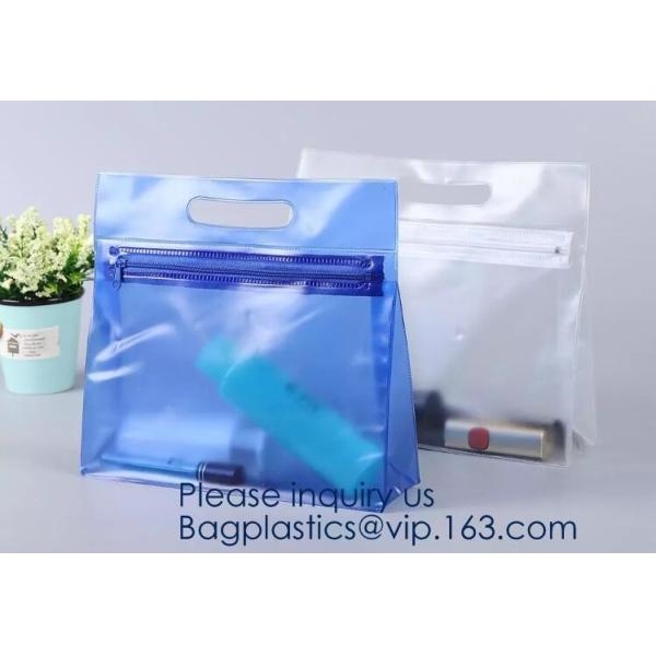 Small Clear PVC Waterproof Bag with Zipper Closure, Mini Portable Transparent Plastic Organizer Pouch for Cosmetic, Make