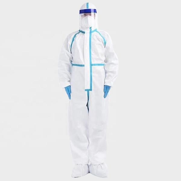 Waterproof Disposable Protective Suits , Virus Protective Clothing CE Certificate
