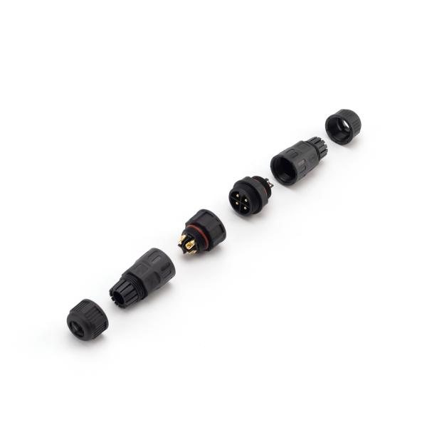 Nylon Straight Screw Waterproof Connector 30A M25 Panel Mount