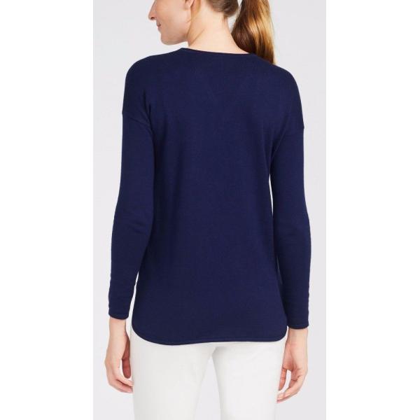 WOMEN'S 60% cotton/20% viscose/15% nylon/5% cashmere KNITTED SWEATER PULLOVER