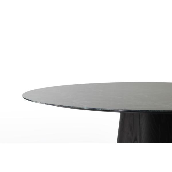 Marble Top Teak Wood Table Round Room Furniture SGS Simple Design 60 Kg