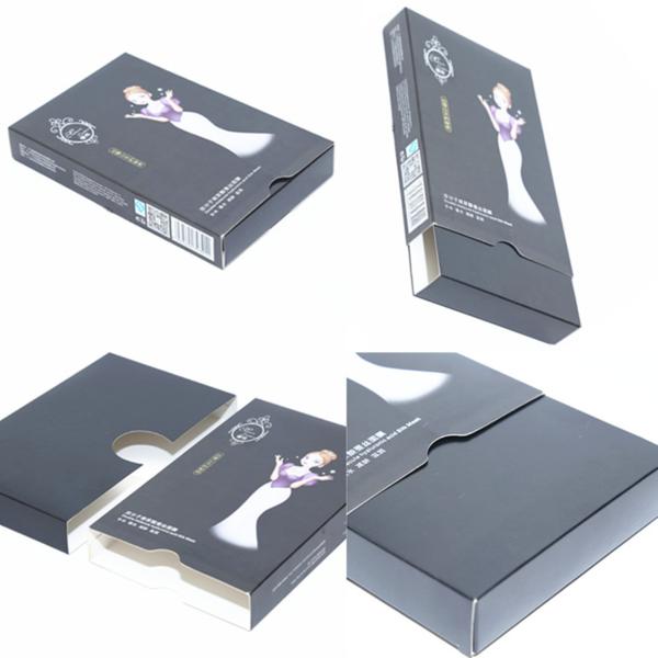 Pink Folding Cardboard Gift Boxes For Mask Packaging Gold Foil Stamping