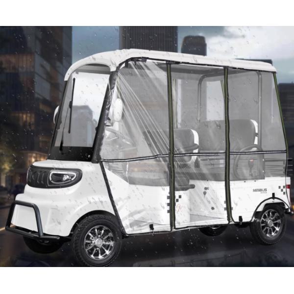 4 Seater Mini Golf Cart 4KW 10 Inch Road Tires Low Speed Electric Bus