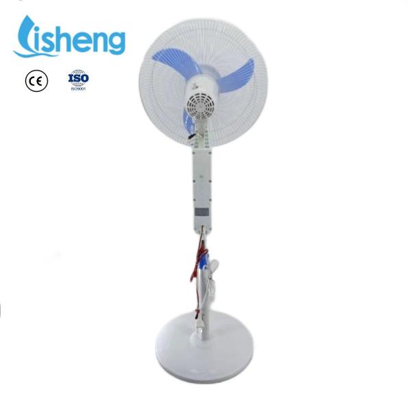 16 Inch 12V BLDC Motor Rechargeable Solar Fan 18V 15W  Plastic Material