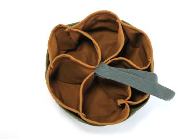 12oz Canvas Garden Large Organizer Bag Round With Interrior Exterior Pockets