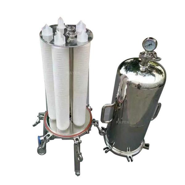Industrial 10 Inch Multi Cartridge Filter Housing Stainless Steel Membrane
