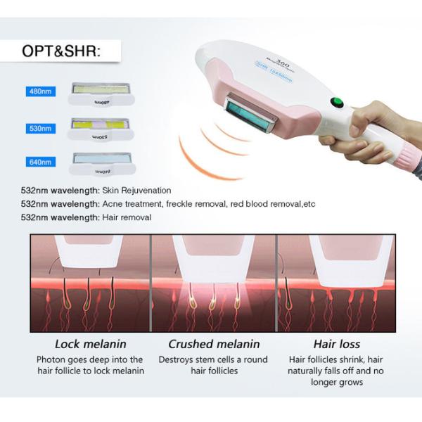 640nm 530nm 480nm IPL Laser Hair Removal Machine SHR OPT Elight Machine