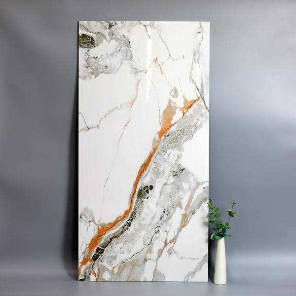 Calacatta que o ouro branco veia a telha de mármore da laje da porcelana aglomerou a pedra 600x1200mm