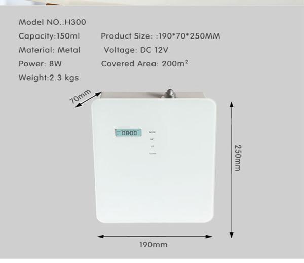 Wall Mounted Commercial Aroma Diffuser 8W 12V HVAC Scent System