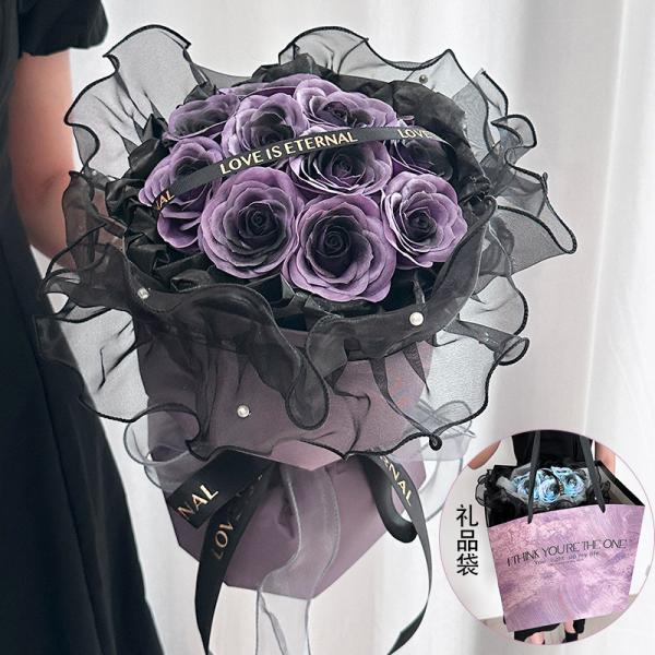 Wholesale of plum flower jam soap bouquets, Teachers' Day and Valentine's Day gifts, birthday gifts, preserved flowers and rose bouquets