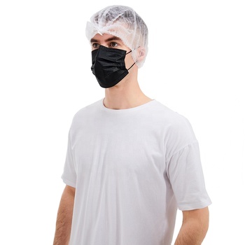 Wholesale Level 3 Disposable Medical Masks Hospital PPE Headwear Epidemic Response Influenza Black Face Mask Maker Haixin Health