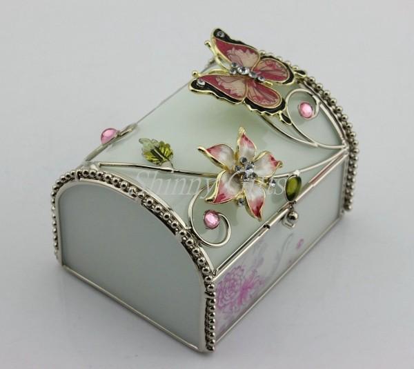 Shinny Gifts High Quality New Arrival Hexagon Elegant Glass Jewelry Box