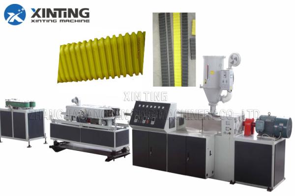 PE 50mm Plastic Round / Flat Corrugated Pipe Production Line Anti Leakage 