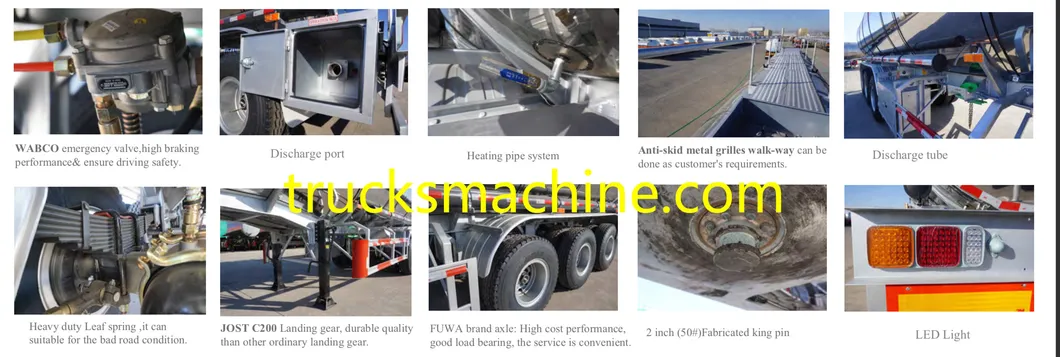 45 CBM 3 Axle Fuel Tank Semi Trailer for Commercial Fuel Logistics