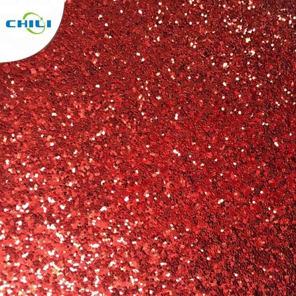 Fashion glitter pu shoe leather