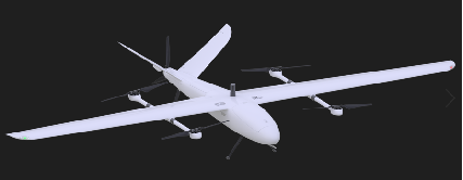 Легкий разведывательный БПЛА CP7 VTOL имеет дальность 210 км и максимальное время полета 180 минут при максимальной массе груза 1,3 кг