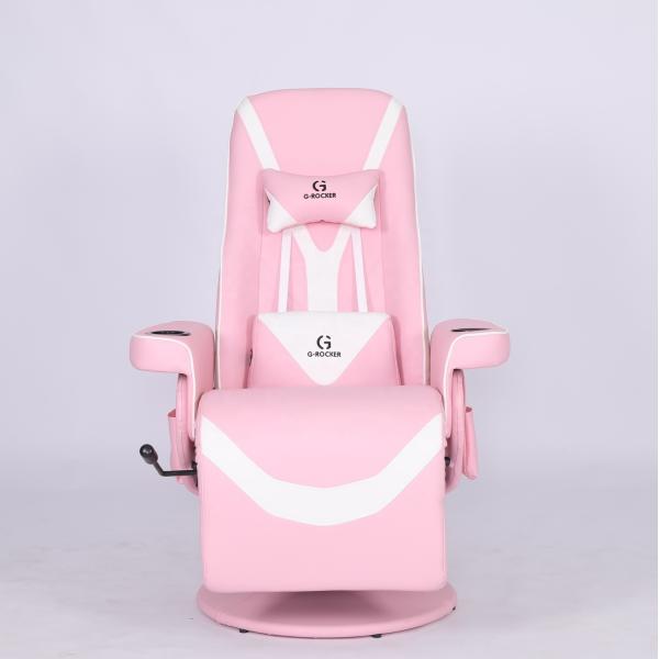 Pink Racing Style Luxury Gaming Chair With Cup Holder Computer Gaming Chair