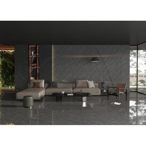 Black Marble Look Polished Glazed Porcelain Tile 900x1800mm