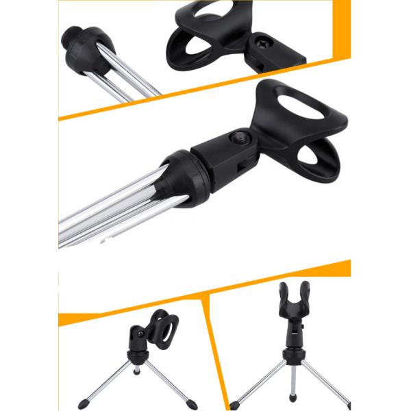 Professional Tripod Microphone Stand Adjustable Height CE RoHs Certification