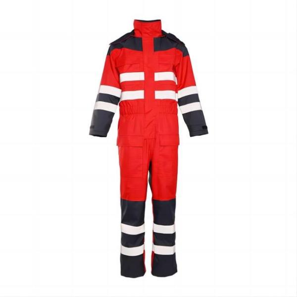 Waterproof Oil Proof Flame Retardant Work Suit FR Overalls with 98% Polyester 2% Carbon Fiber