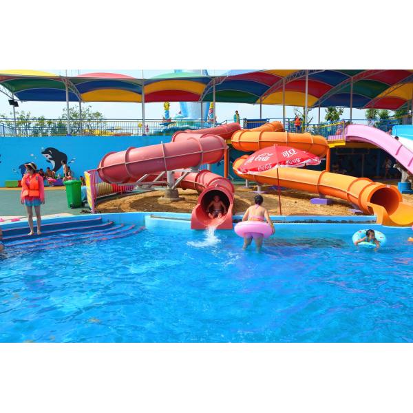 Children'S Combined Fiberglass Outdoor Water Slides 1.9M For Water Park