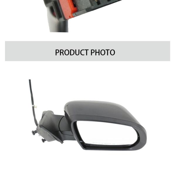 Jeep Cherokee Black Plastic Car Exterior Mirror Electronic Heating Defogging With LED Signal Lamp Indicator