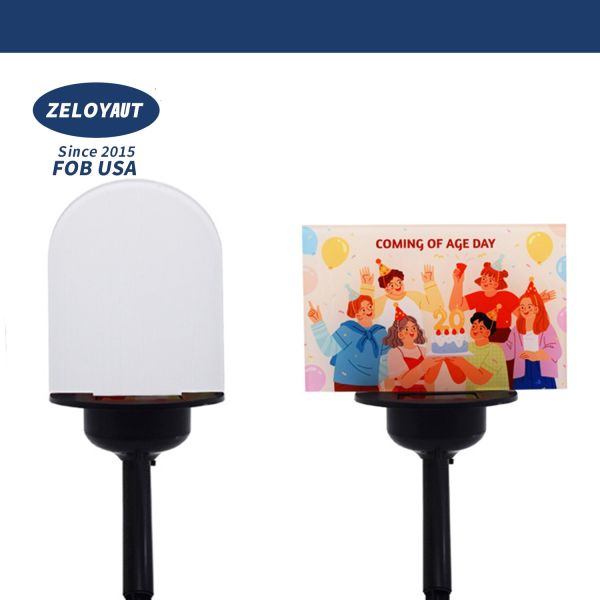 Eco-friendly Sublimation LED Solar Lamp Sign, Perfect for Outdoor Decor. Durable and Solar-powered for Sustainable Use.