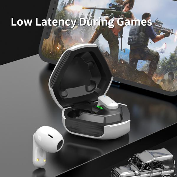 Low Latency Super Bass Stereo Wireless Earphones for PC and Travel In-Ear Sports Ready