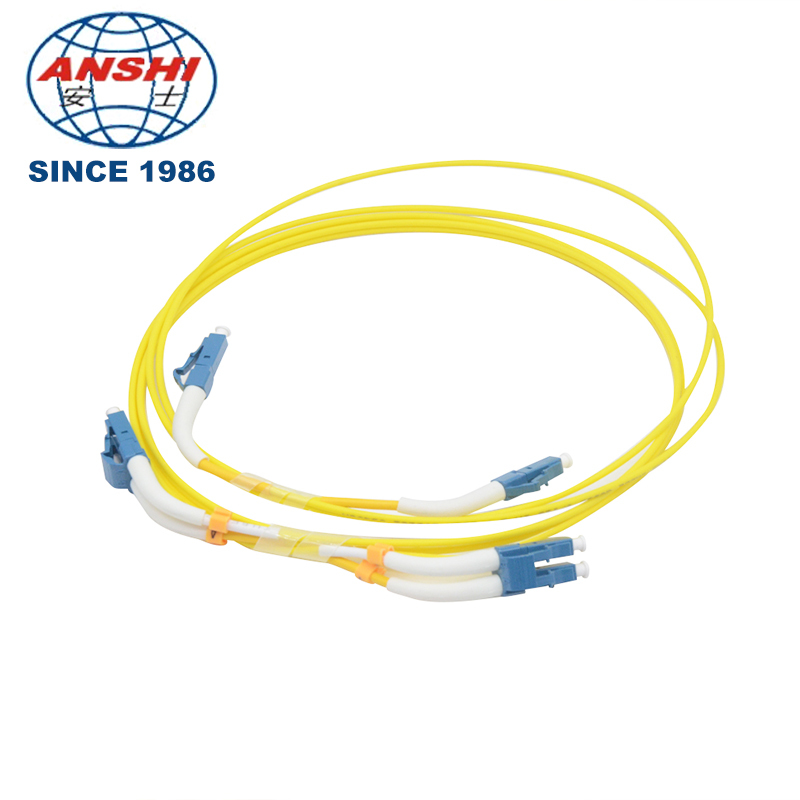 Fiber Optic Patch Cord Pigtail, 90 Degree 45 Degree Bent Boot E2000 PCAPC LC SC ST SM Simplex/Duplex 2.0/3.0mm MT‑LC20001 for FTTH FTTB FTTX Network