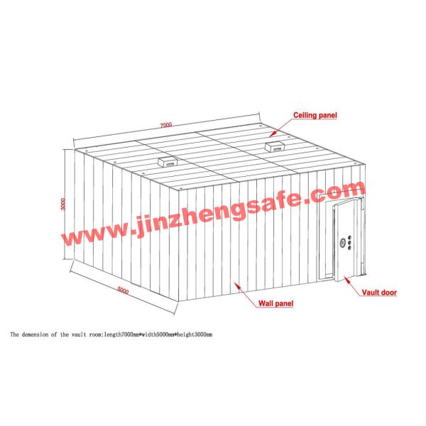 Bank Vault Room Panels Anti Burglary With Ventilation System