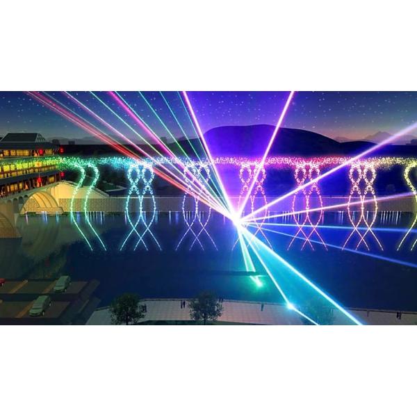Self Designed Outdoor Laser Light Show With Music Dancing Water Fountain
