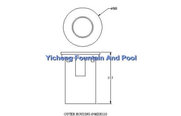 IP67 3W 50W Inground Type LED Underwater Fountain Lights With Niche High Brightness