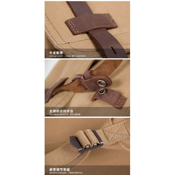 Backpack male cotton casual canvas backpack sports bag student computer bag large capacity