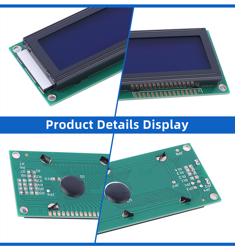 Blue Film White Letters 2002B Character LCD Module 2*20 ST7066U 2-Line Character Screen Quality Assurance