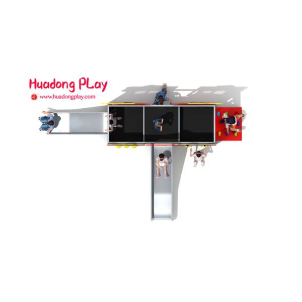 High - Strength Commercial Playground Equipment Safe With Stainless Slide