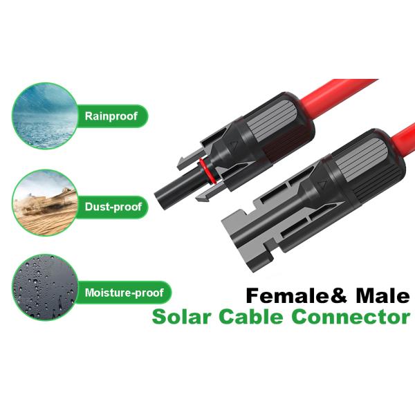Photovoltaic IP68 Waterproof Solar Panel Extension Cable 6mm² 10AWG
