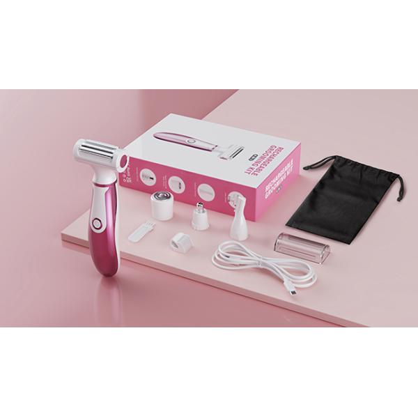 Rosa rosa suave espuma de afeitar eléctrica para mujeres