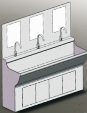 Medical hand washing sink cleanroom