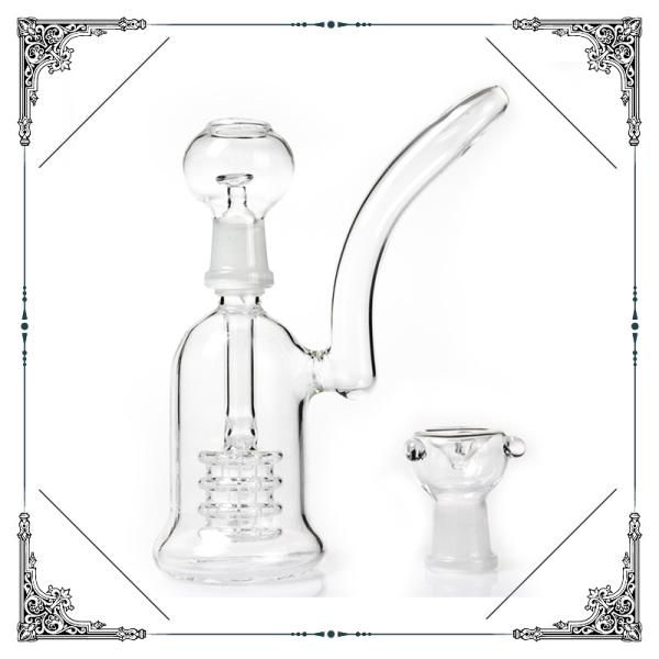Two Function Bubbler Oil Rig Bong 5mm Thickness With 4 Showerhead Percolator