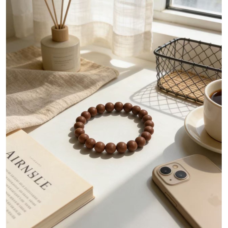 Traditional Chinese Clove Bracelet Brown Wood Bead Bracelet For Soothing Liver