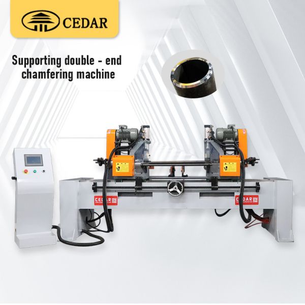 Pneumatic Double Head Chamfering Machine Automatic Feeding Tube And Rod Chamfering Machine